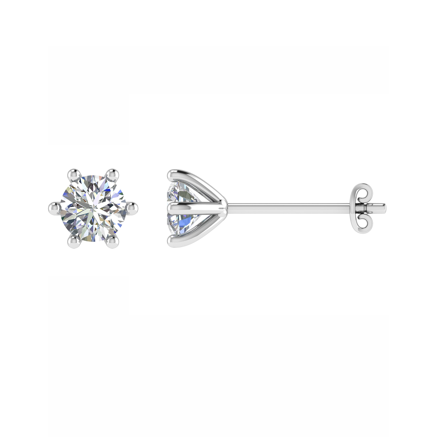 18KY, Mt RD 8.0mm 2.40gm, Beautiful plain stud earrings for looking elegant