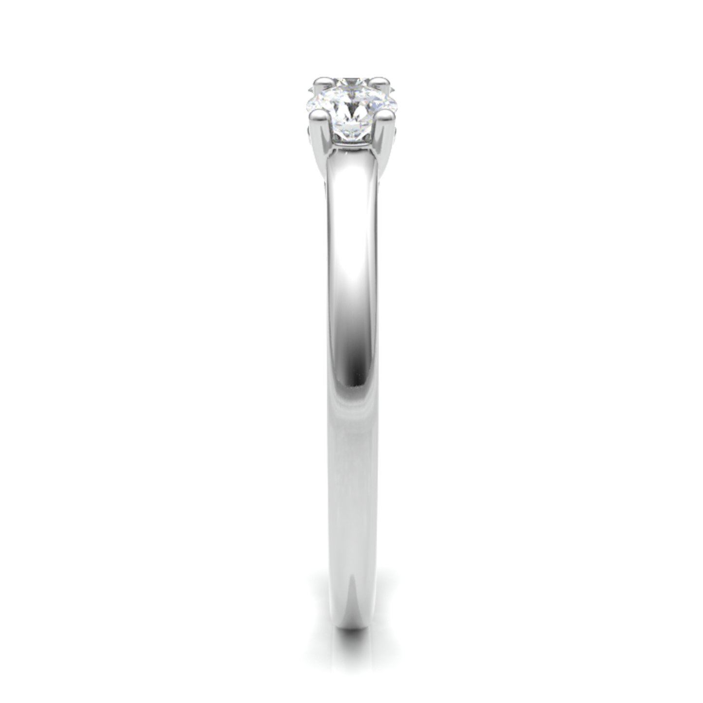 18ct round-cut Three Stone Vintage Ring 4.5/4.5/4.5mm M 3.11g