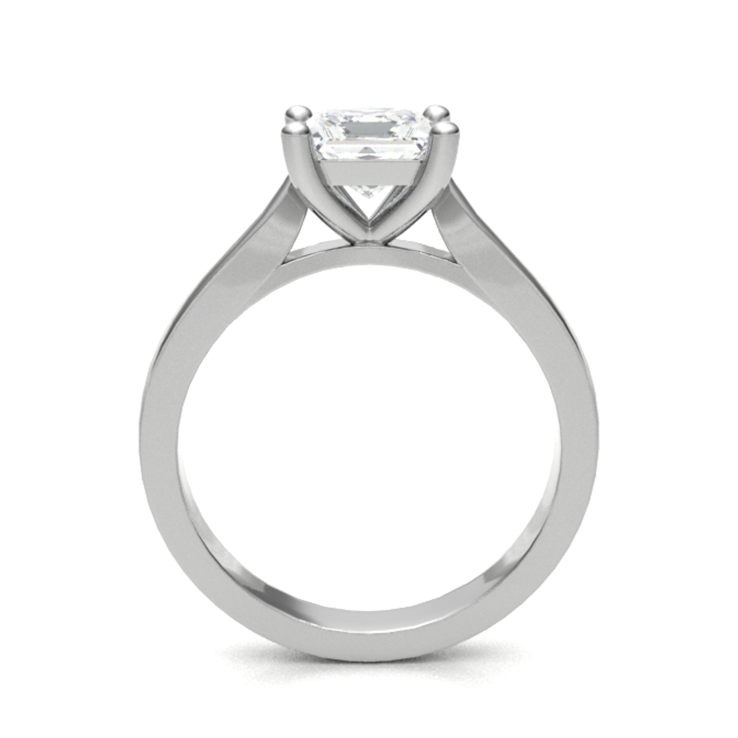 18ct solitaire black diamond promise ring 4.4mm 3.37gm