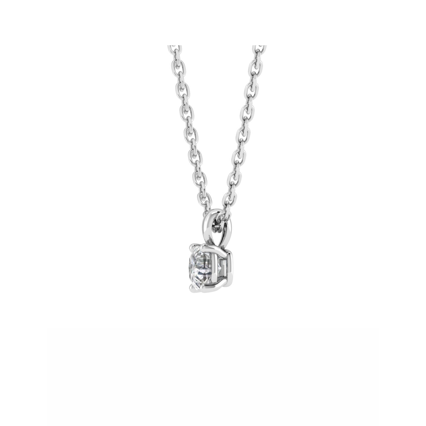 18CT Druzy Quartz Necklace For Youngsters Mt CH 6mm(1.25ct) 0.703g
