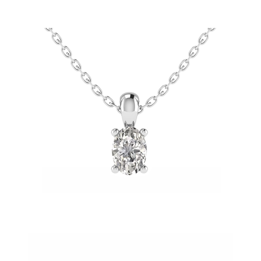 18ct Cool Necklaces For Girls Looking Gorgeous Mt OV 7x5mm 0.65gm
