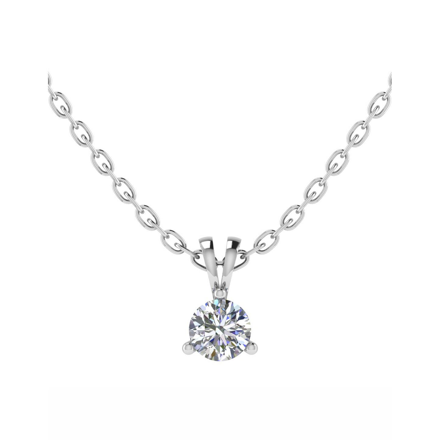 18CT Three Claws Round Pendant Light Mt RD 7.0mm 1.66gm