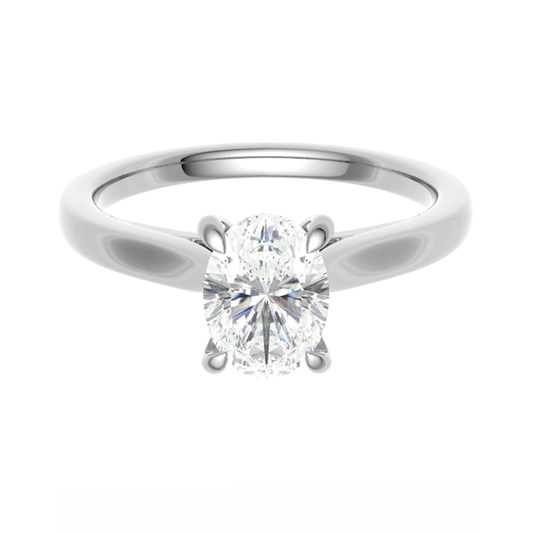 18Ct Oval diamond ring OV 9.0x7.0mm M 3.21gm
