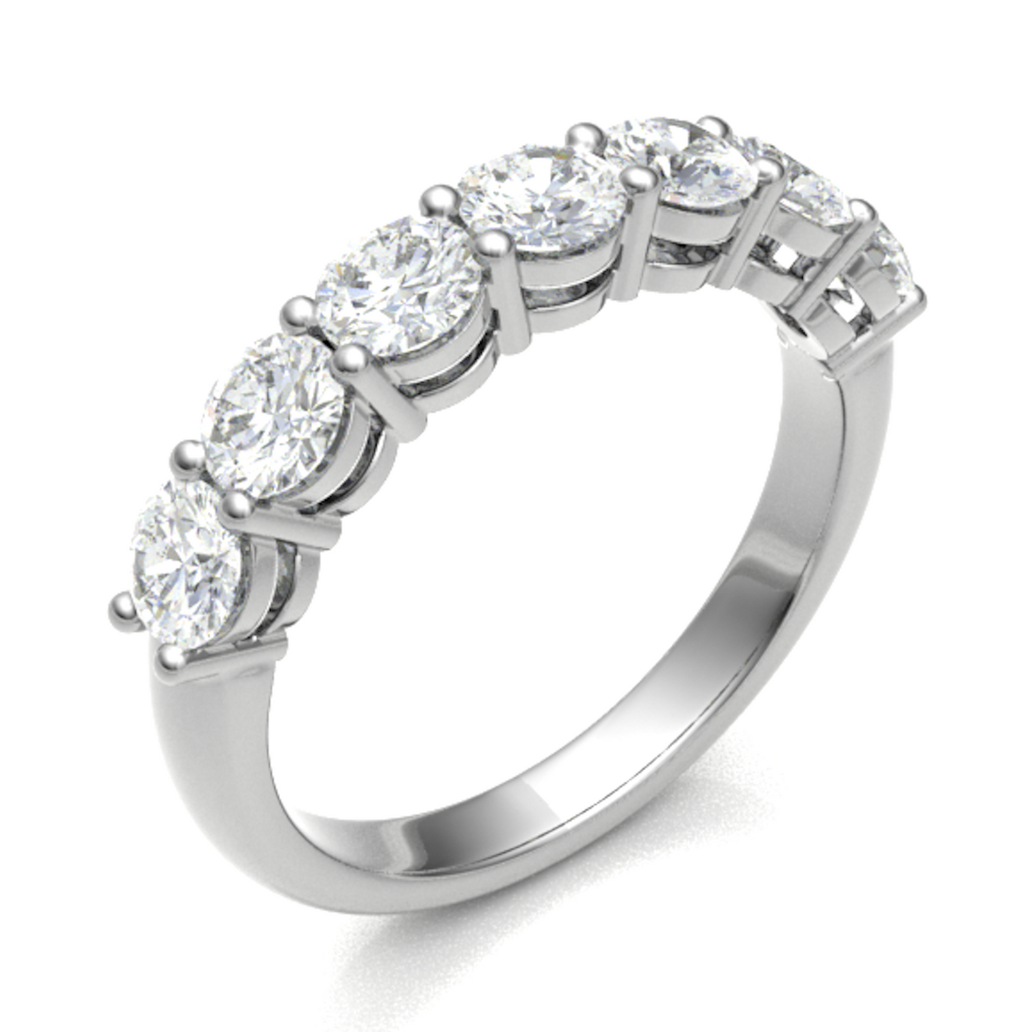 18ct champagne diamond ring 2.4mmx7 3.85gm