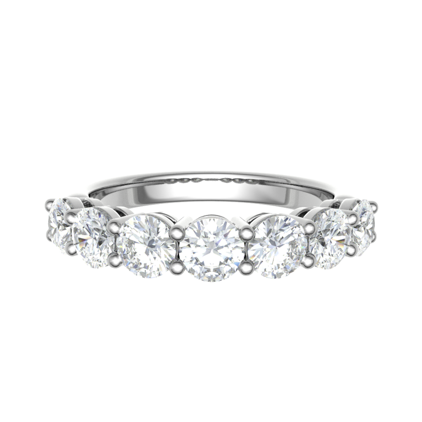 18ct champagne diamond ring 2.4mmx7 3.85gm