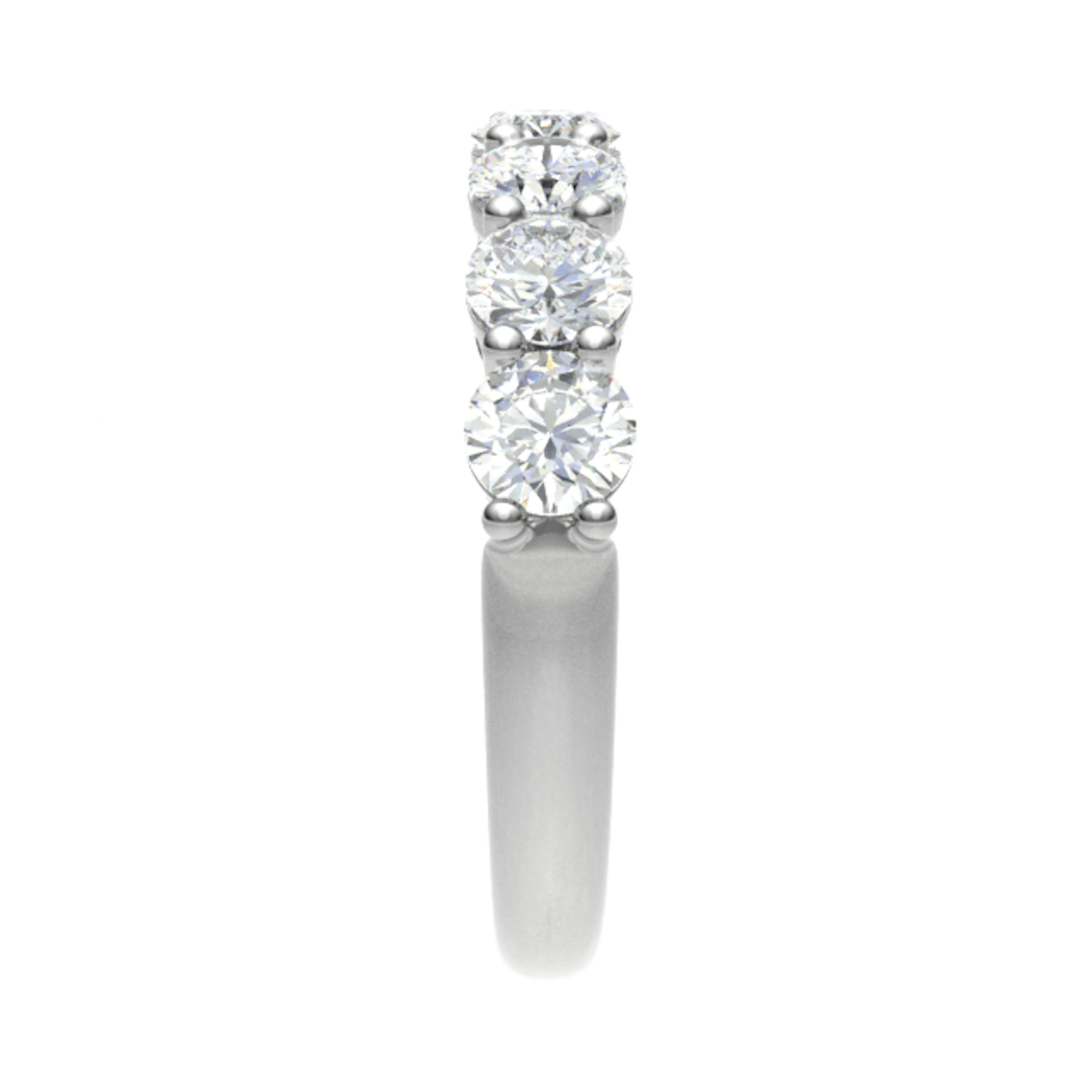 18ct champagne diamond ring 2.4mmx7 3.85gm