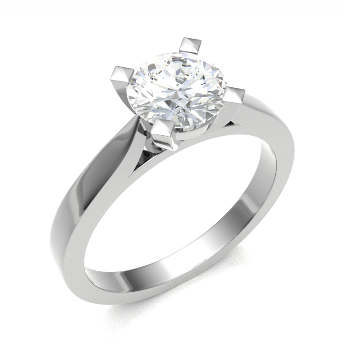 18CT Sparkling Star Solitaire radiant cut diamond ring 5.0mm 2.55gm