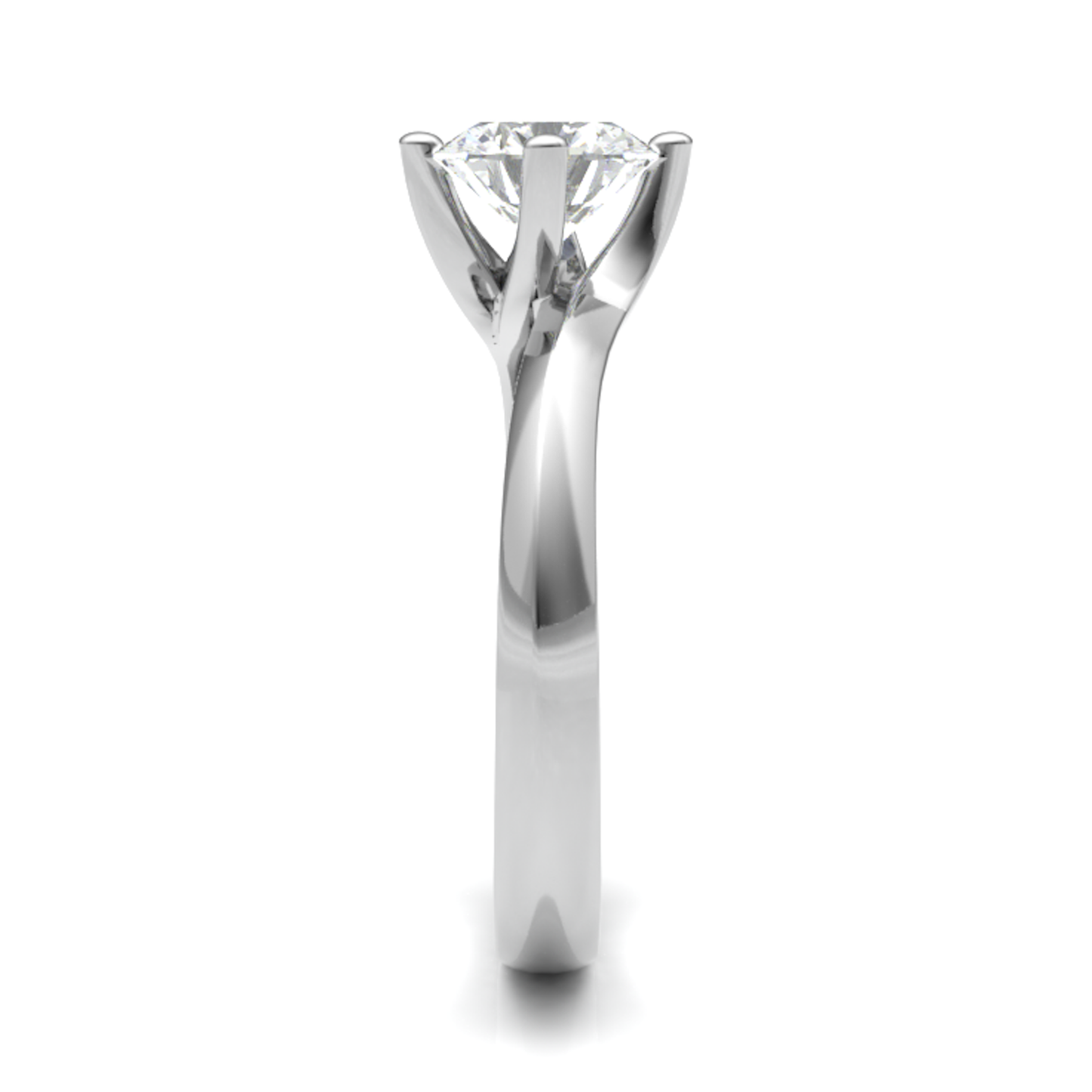 18CT sparkling round diamond ring 6.5mm M 3.35gm