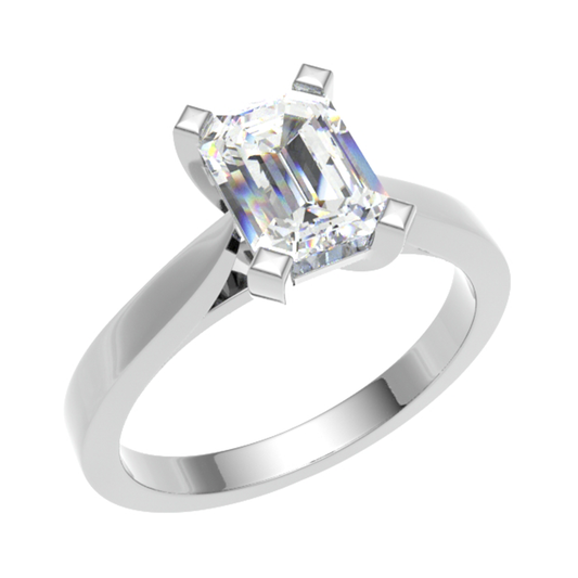 18CT engagement big diamond ring 8.0x6.0mm 3.36gm