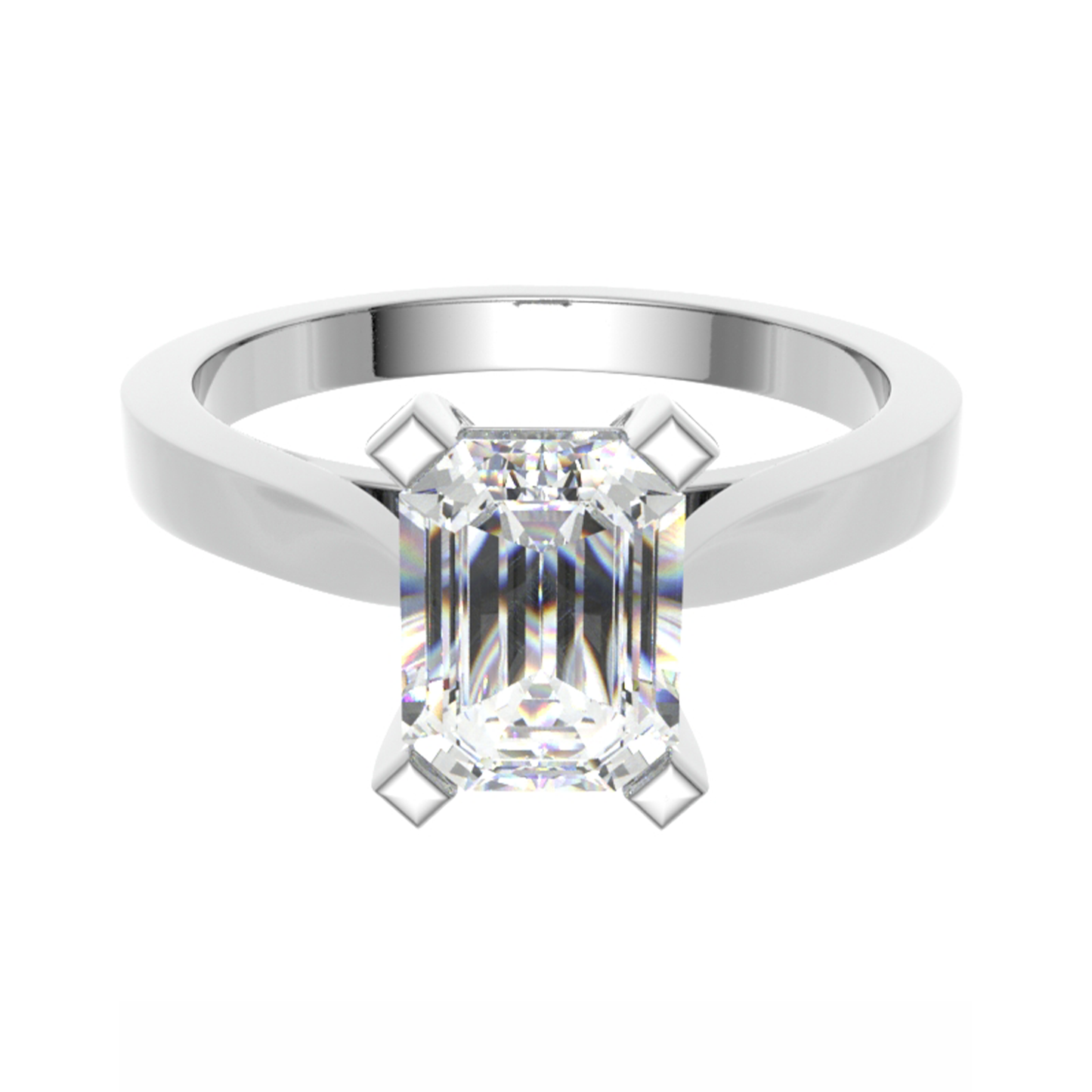 18CT engagement big diamond ring 8.0x6.0mm 3.36gm