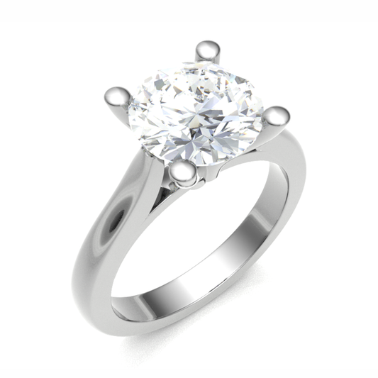Clear Tilted round stackable diamond ring 5.5mm  3.22gm