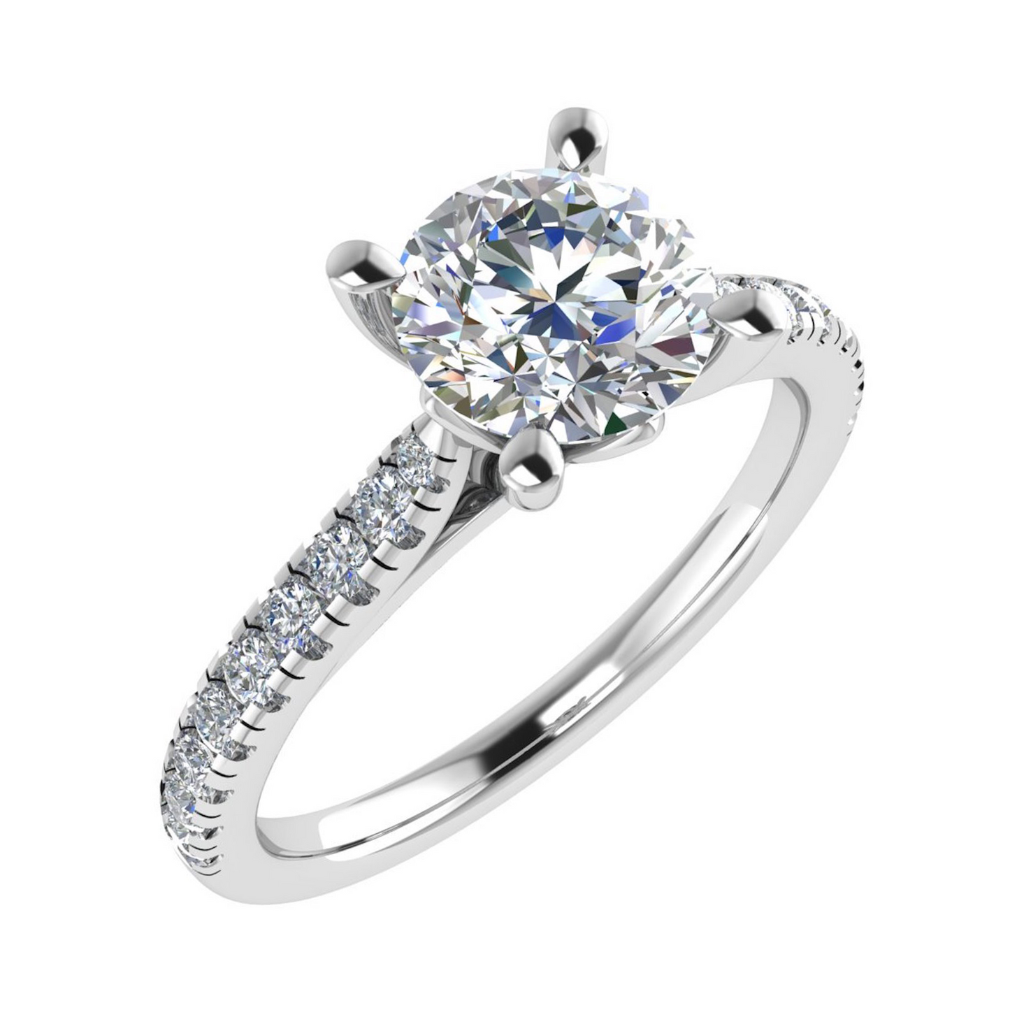 18CT baguette diamond valentine ring RD 6.0mm M 2.12g
