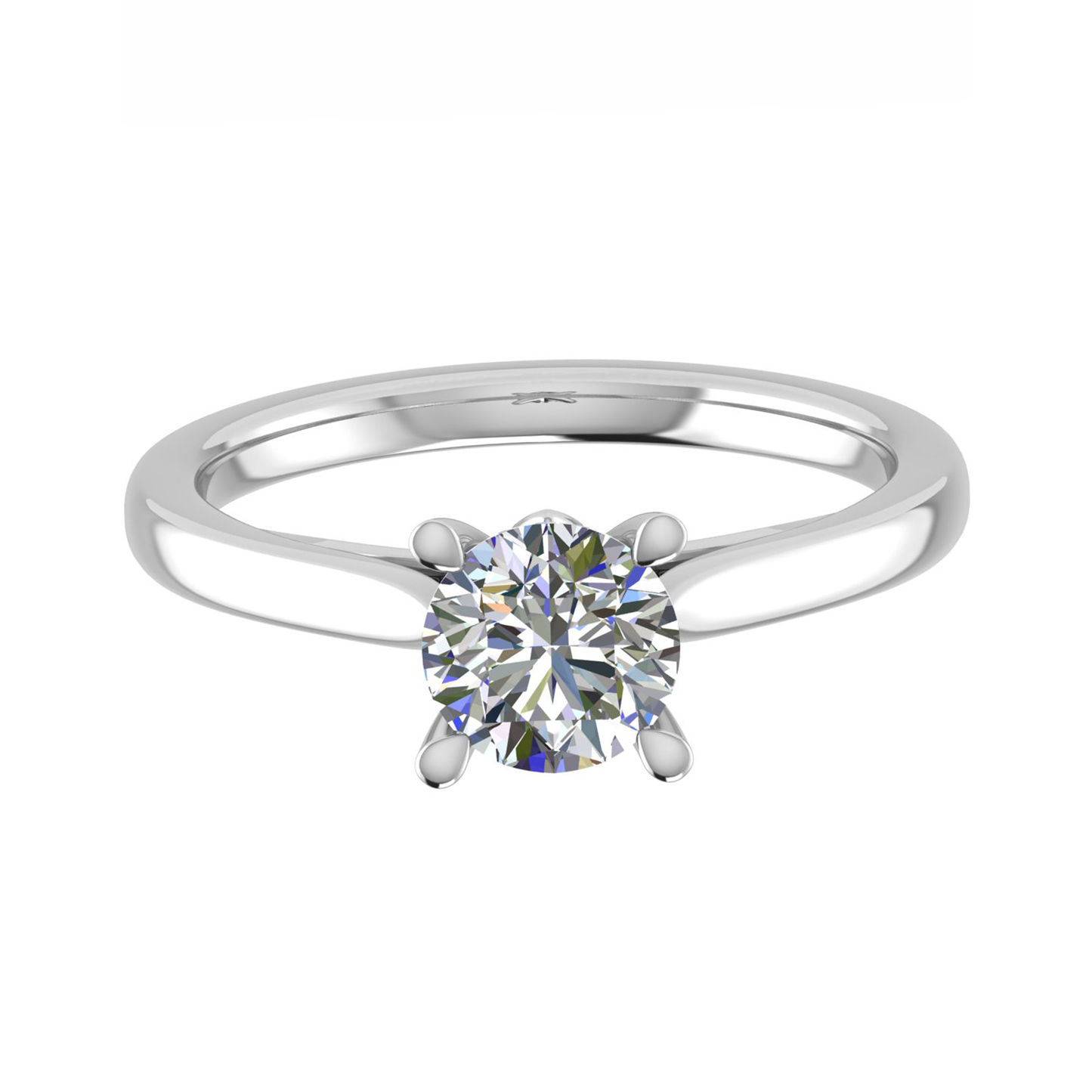 18CT Solitaire stackable diamond ring 5.75mm 3.99gm