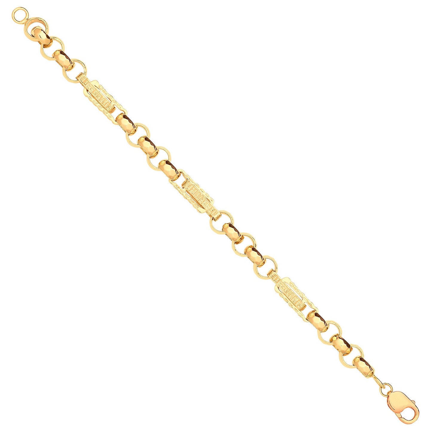 Y/G Gypsy Link Belcher Gents Bracelet